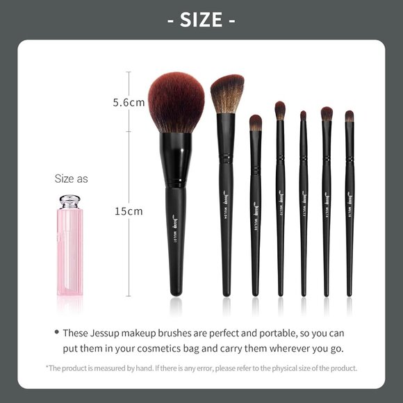 🆕 Women Black Full Makeup Brushes Set Professional Vegan Foundation Concealer - Picture 7 of 8